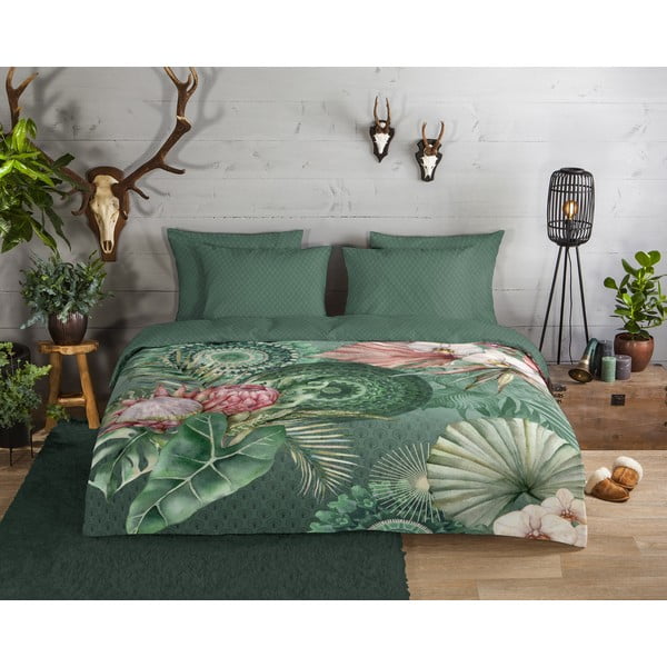 Roheline flanell voodipesu üheinimesevoodile 140x200 cm - HIP-image-1