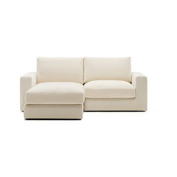 Beež šenillist nurgadiivan (vasak nurk) Alea - Kave Home