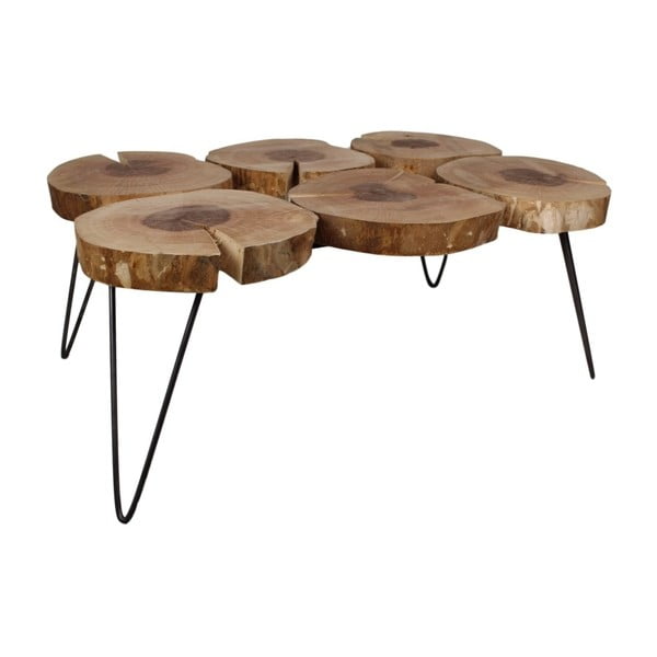 Konferenční stolek z dubu HSM collection Hairpin, 110 x 75 cm