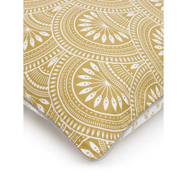 Kollane ja valge orgaaniline puuvillane voodipesu 200x135 cm Tiara - Westwing Collection-image-1