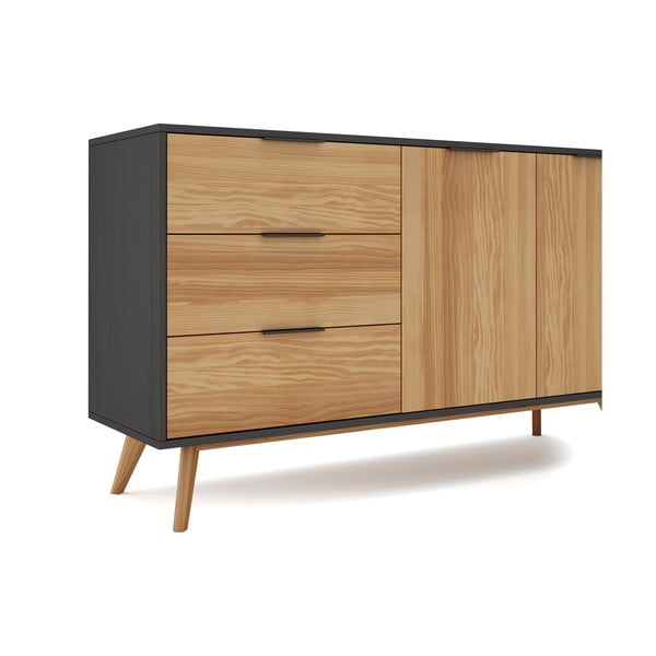 Must/füüsiline madal männi kapp 140x81 cm Lavis - Marckeric-image-4