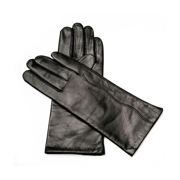 Dámské černé kožené rukavice <br>Pride & Dignity Paris, vel. 7,5