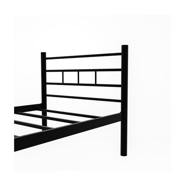 Must metallist üheinimesevoodi koos voodipõhjaga 90x200 cm K70 – Kalune Design-image-4
