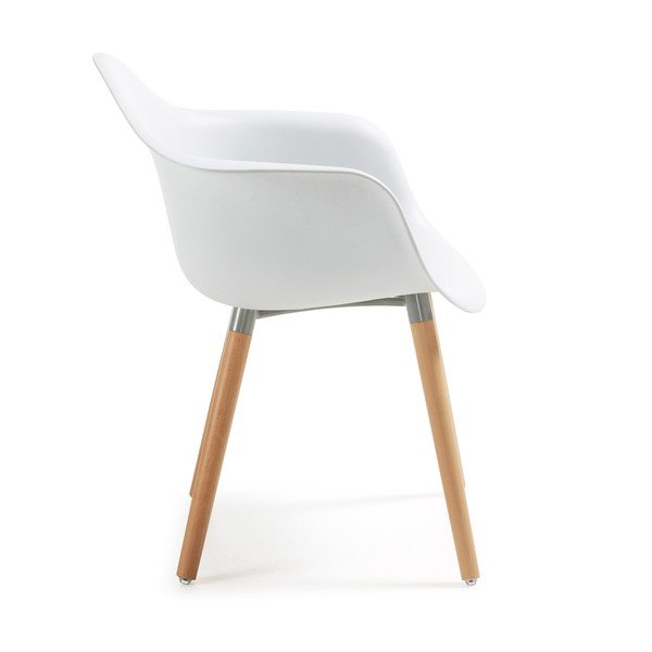 Valge tugitool pöögijalgadega Kenna - Kave Home-image-1