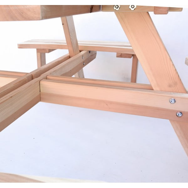 Aia söögikomplekt männipuidust 4-le inimesele Piknik - Rojaplast-image-1