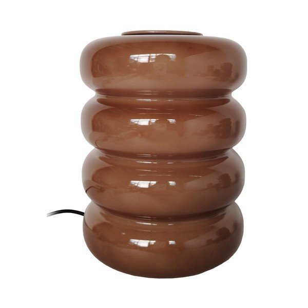 Pruun klaasist LED-laualamp (kõrgus 16,5 cm) Aro - Leitmotiv