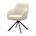 Kreemjas polsterdatud söögitool käetugedega Avola - Unique Furniture