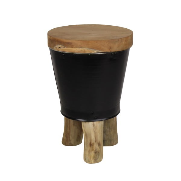 Stolička s deskou a podnožím z teakového dřeva HSM collection Bucket