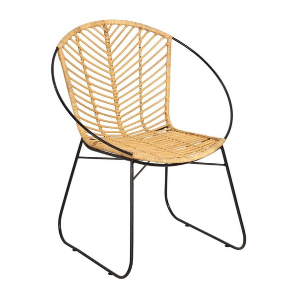 Komplekt 2 rotangist söögitooli Carla ja must laud Strong - Bonami Essentials-image-4