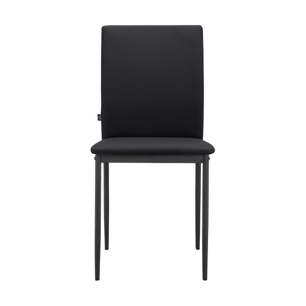 Mustad kunstnahast söögitoolid, 2 tk komplektis Pavia - Støraa-image-1