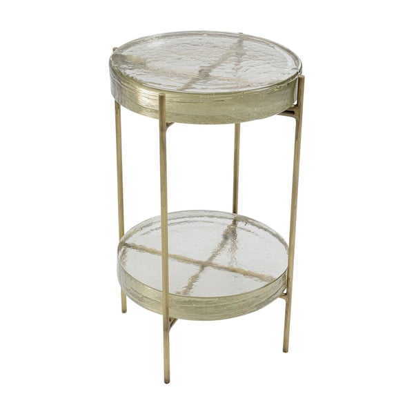 Kuldne kokkupandav laud, ø 30 cm Ice Double - Kare Design
