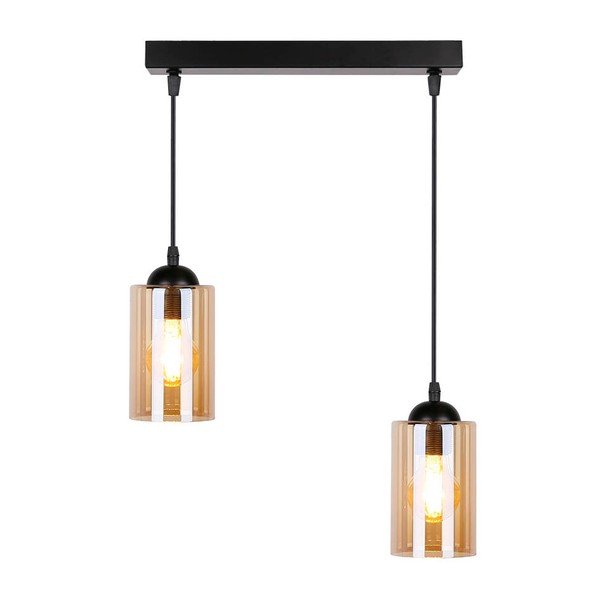 Must rippvalgusti klaasist lambivarjundiga 10x34 cm Bistro - Candellux Lighting-image-3