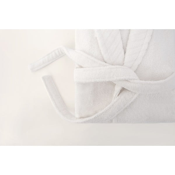Valge puuvillane hommikumantel suurus L/XL - Foutastic-image-3