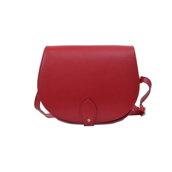 Červená kožená kabelka Infinitif Coralie
