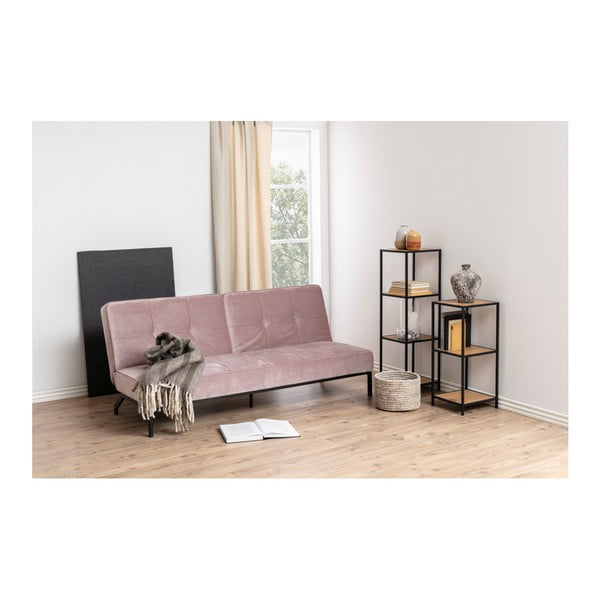 Must tammedekooriga raamaturiiul 35x83 cm Seaford - Actona-image-3