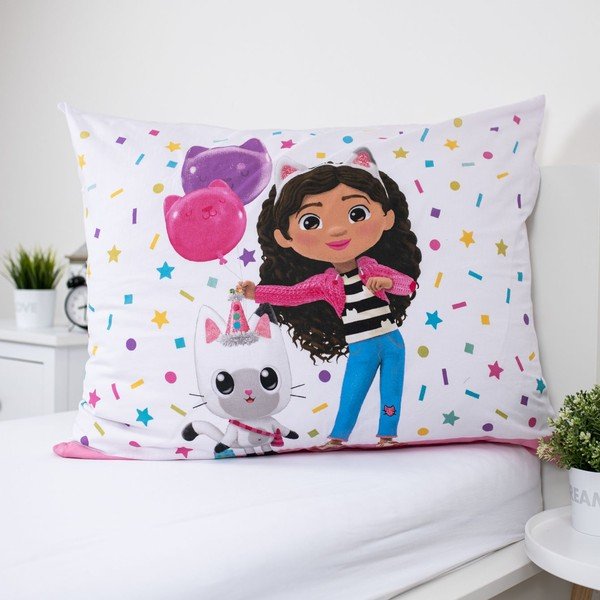 Puuvillane laste voodipesu üheinimesevoodile 140x200 cm Gabby's Dollhouse "Confetti" - Jerry Fabrics-image-3