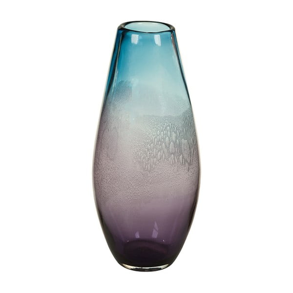 Modrá křišťálová dekorativní váza Santiago Pons Ryde, Ø 20 cm