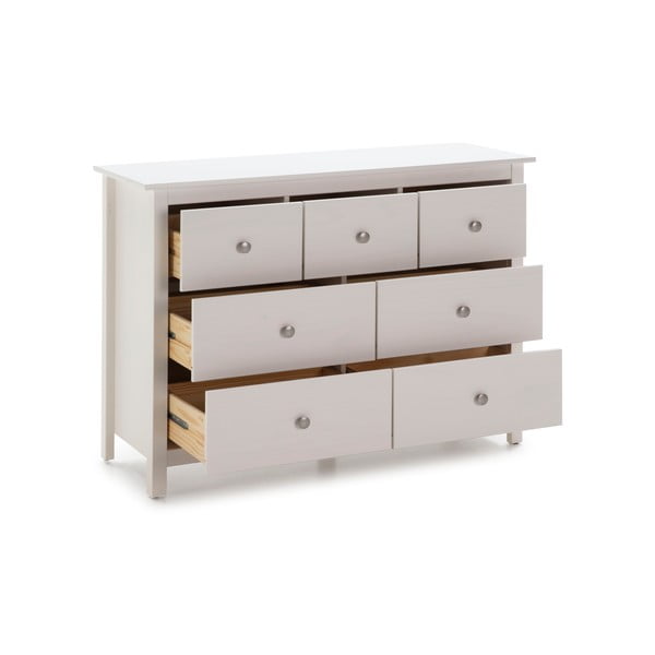 Valge männipuidust kummut 110x80 cm Berna – Marckeric-image-3