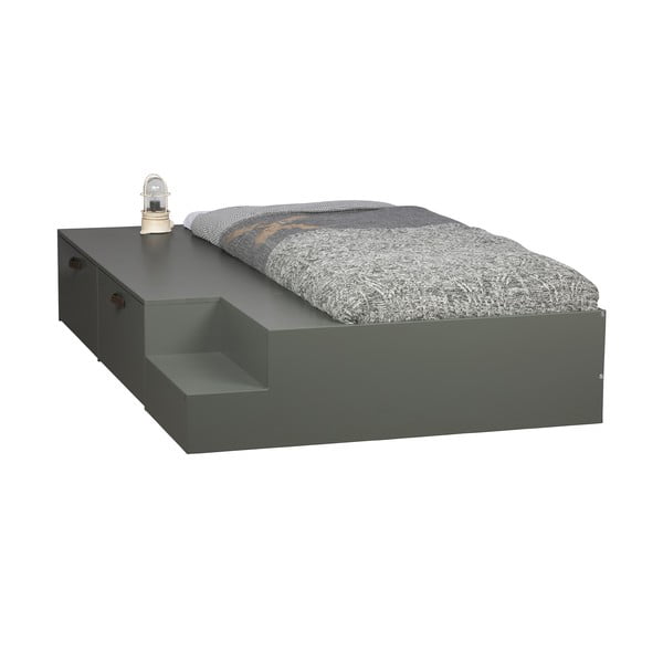 Roheline-hall männipuidust lastevoodi koos panipaigaga 80x200 cm Stage - vtwonen-image-3