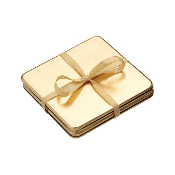 Podtácky Merry Little Christmas Gold, 4 ks