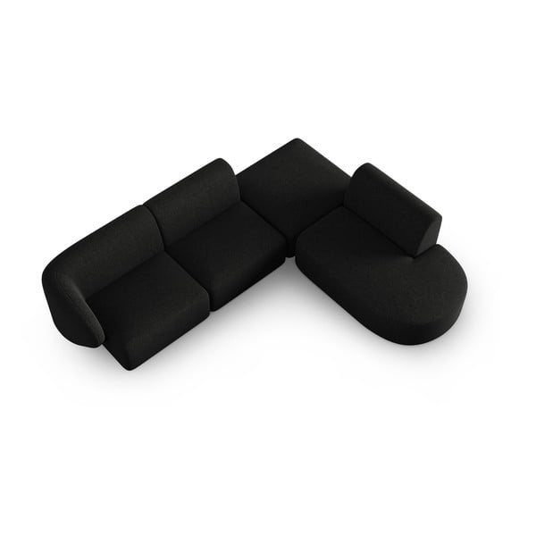 Must šenillist nurgadiivan (parem nurk/"L"-kujuline) Paolo - Milo Casa-image-1