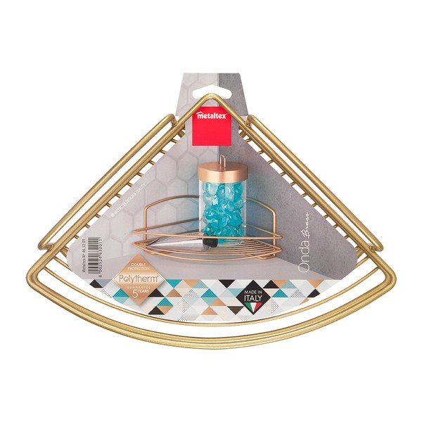 Kuldne terasest vannitoa nurgariiul Onda - Metaltex-image-2