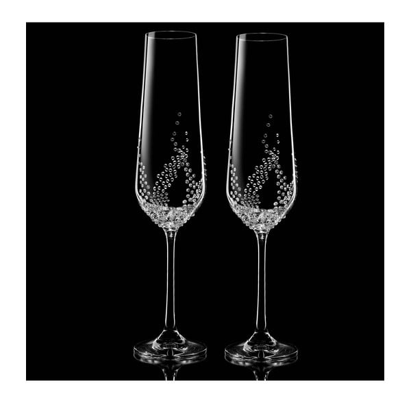 Sada 2 šampaňských fléten Maia se Swarovski Elements v luxusním balení
