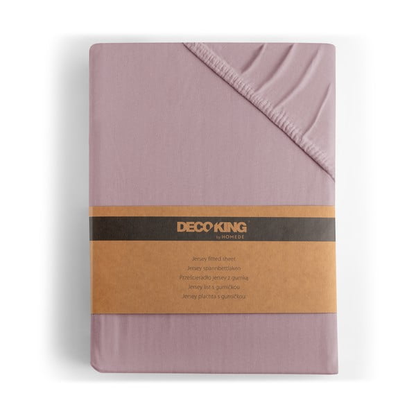 Vanaroosa trikotaažist kummiga lina 160x200 cm Amber - Restilo-image-4