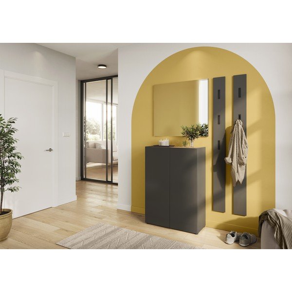 Antratsiitne tammespoonist koridorikomplekt 74x200x33 cm Alviano - Germania-image-1