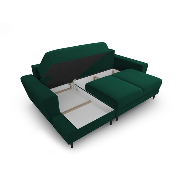 Roheline sametist panipaigaga nurgadiivanvoodi (vasak nurk) Kyoto - Cosmopolitan Design-image-3