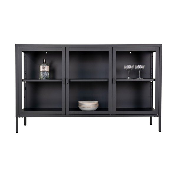Must metallist vitriinkapp 140x85 cm Brisbane - House Nordic-image-3