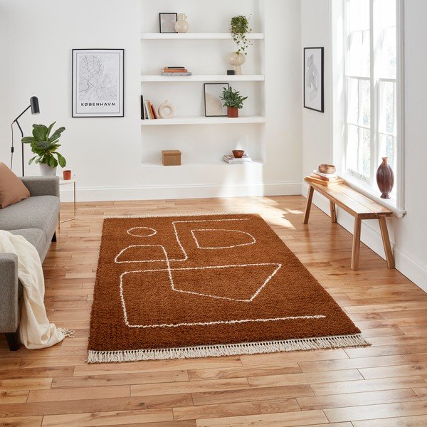 Terrakottapunane vaip , 160 x 220 cm Boho - Think Rugs-image-1