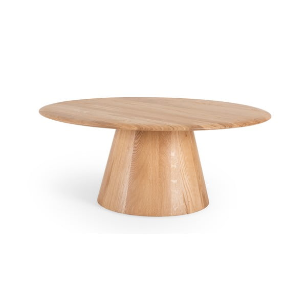 Ümmargune tammepuidust diivanilaud ø 80 cm Mushroom - Gazzda-image-4