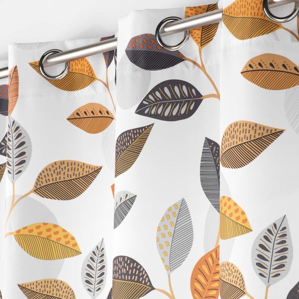 Kollane-valge kardin 140x280 cm Vahine - douceur d'intérieur-image-1