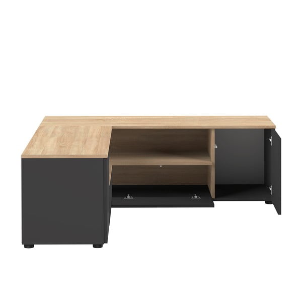 Must tammedekooriga telerilaud 130x46 cm Angle - TemaHome-image-4