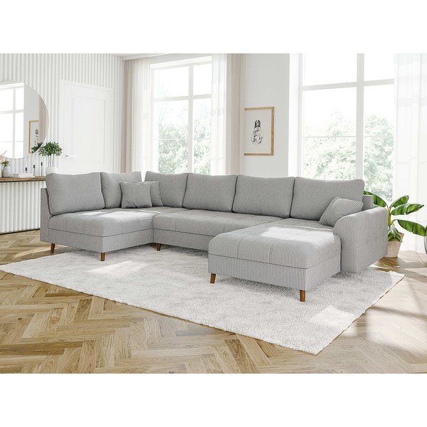 Helehall velvetist nurgadiivan (parem nurk/U) Ariella - Ropez-image-3