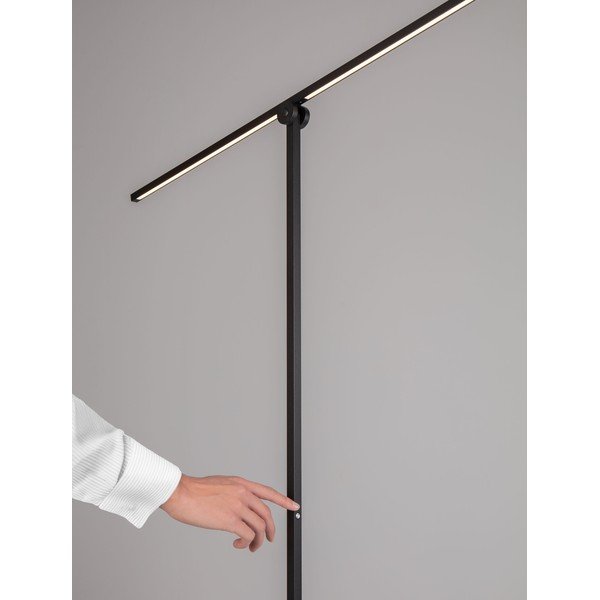 Matt must metallist LED-põrandalamp painduva/hämardatava konstruktsiooniga (kõrgus 144 cm) Tenso - Nova Luce-image-4