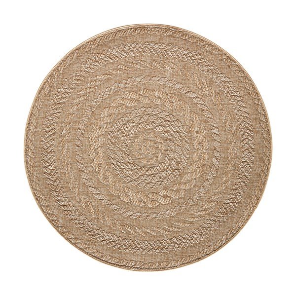 Beež ümmargune sise- ja õuevaip ø 200 cm Almendro - Hanse Home-image-4