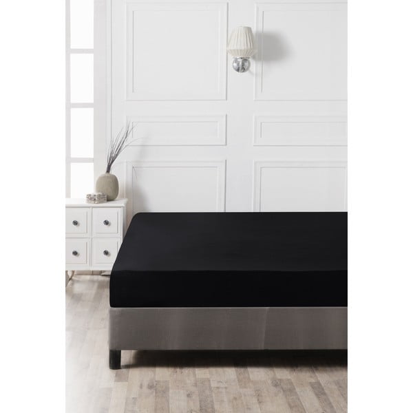 Must puuvillane kummiga lina 140x200 cm - Mijolnir-image-2
