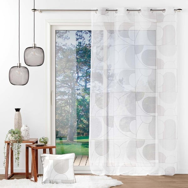 Valge voile kardin 140x280 cm Esquisse - douceur d'intérieur-image-2