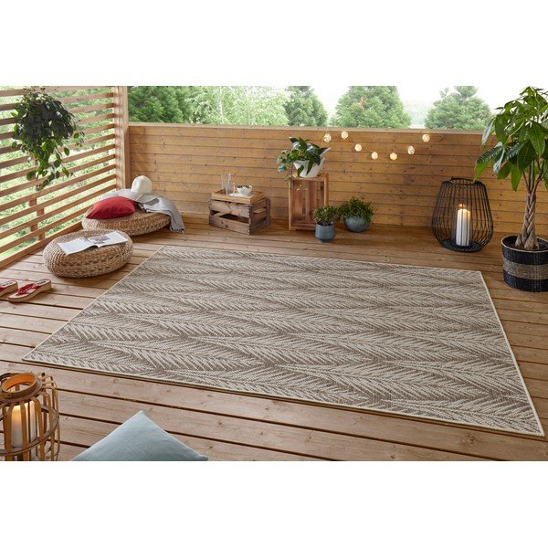 Pruun ja beež õuevaip , 140 x 200 cm Pella - NORTHRUGS-image-1