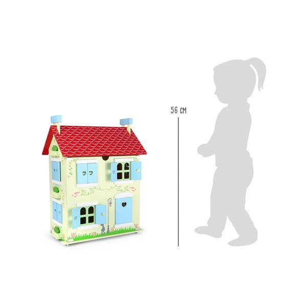 Dřevěný domeček s odnímatelnou střechou pro panenky Legler Doll-image-1