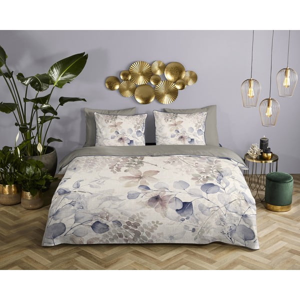 Beež voodipesu üheinimesevoodile puuvillasatiin 140x200 cm - Descanso-image-1