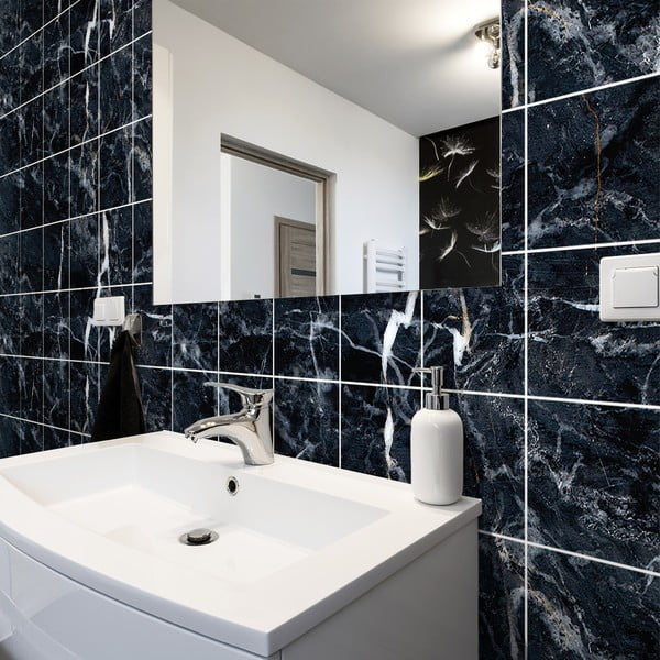 Kleebiste komplekt plaatidele 24 tk 15x15 cm Marble Tiles Florencia - Ambiance-image-3