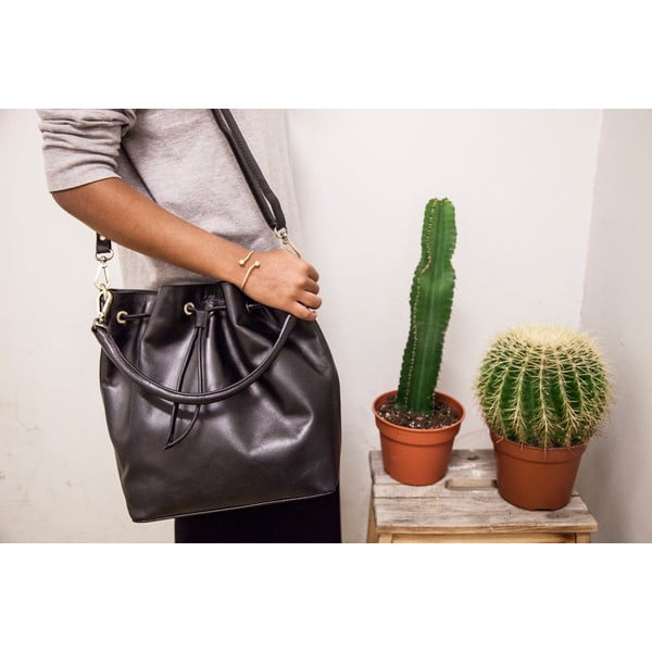 Černá kožená kabelka O My Bag The Donna-image-1