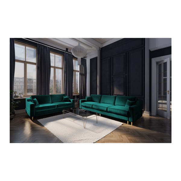 Zelená dvoumístná pohovka Mazzini Sofas Marigold-image-4