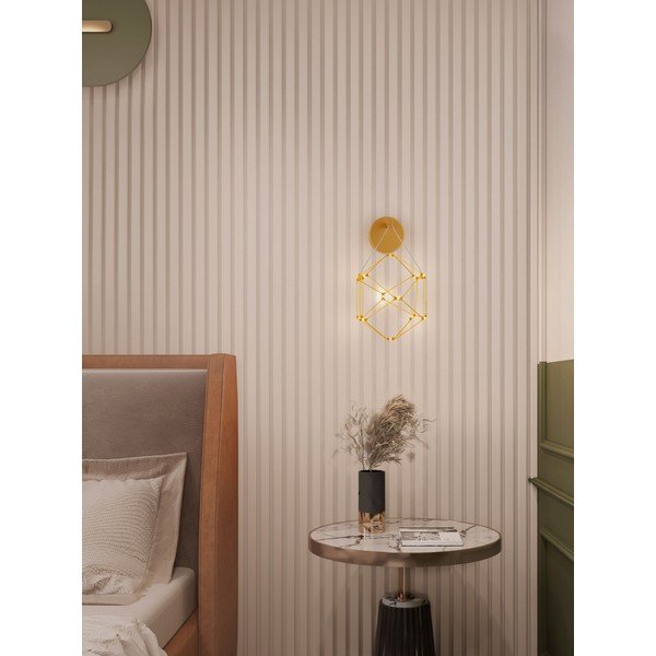 Alumiiniumist LED-seinalamp kuldses värvitoonis Nebula - Nova Luce-image-2