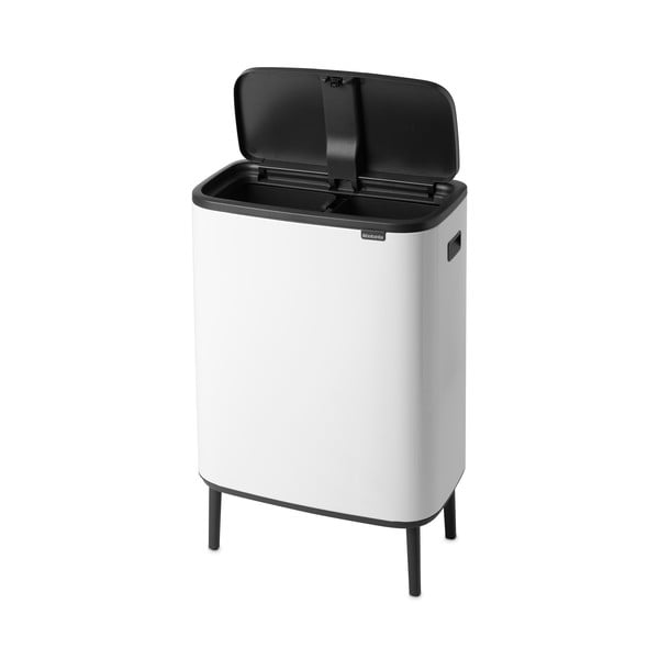 Valge terasest prügikast jäätmete sorteerimise jaoks 60 l Bo Touch Bin Hi - Brabantia