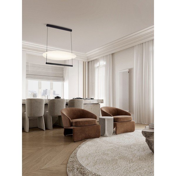 Valge/mattmust alumiiniumist hämardatav LED-rippvalgusti ø 80 cm Diona - Nova Luce-image-1