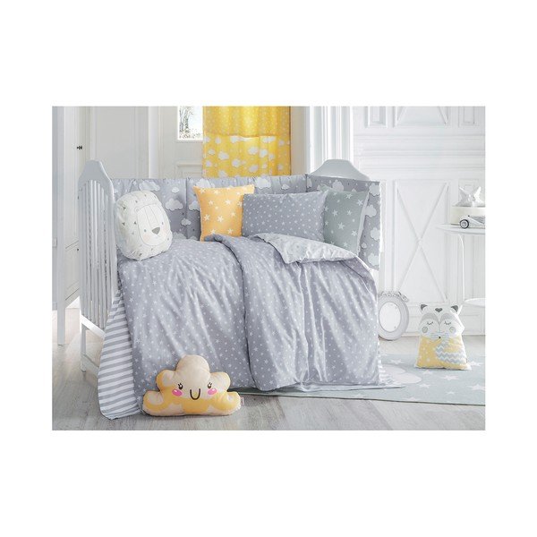 Sinihall puuvillane kaitsev madratsikate Mike & Co. NEW YORK Carino, 40 x 210 cm Stars - Mike & Co. NEW YORK-image-1